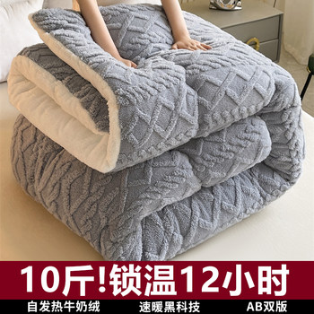 Taffeta Lamb Wool Quilt, Thickened for Winter Warmth, Winter Quilt, Cotton Quilt, Dormitory Single Bed Quilt, Quilt Core, 2025 New Model