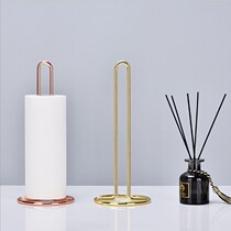 Nordic light luxury ins Wrought iron vertical tissue holder Lazy rag Disposable rag paper table roll paper rack Lazy