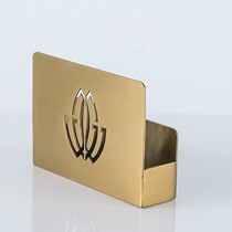 Stainless steel business card box storage business card holder Exhibition metal business fashion creative business card holder logo hollow customization