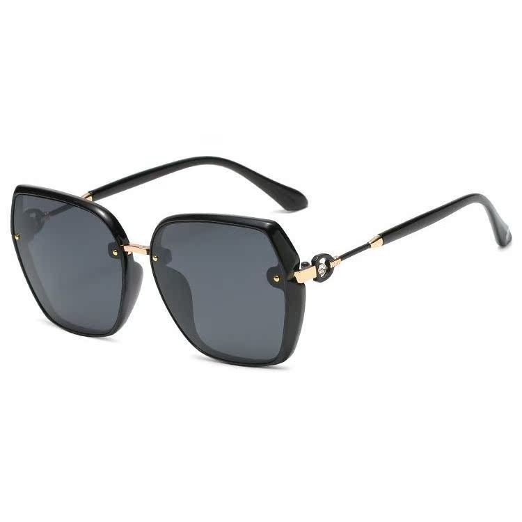 Sunglasses women 2021 new trimmed metal ins wind slimming outdoor street trend net red sunglasses