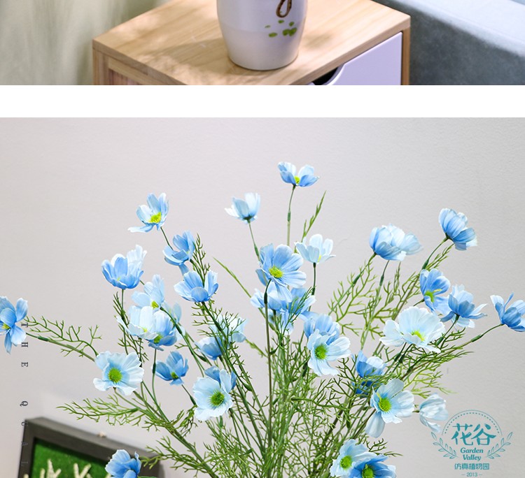 Mô phỏng hoa dâu phòng ngủ phòng khách trang trí bàn hoa nhân tạo đặt hoa khô bó hoa lụa thủ công - Hoa nhân tạo / Cây / Trái cây hoa hồng giả