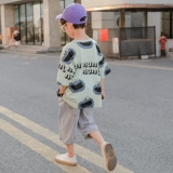 Летняя одежда, комплект, детская летняя форма для мальчиков, подходит для подростков, короткий рукав, в западном стиле, сезон 2021, детская одежда