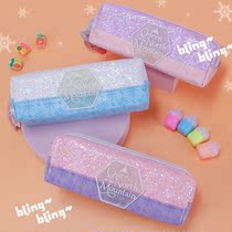 Gold chalk bag high value stationery box 2022 new girl cute elementary school student multi-function pencil case junior high school