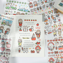 Cute Character Handbill Decoration Collage and Paper Tips Small Things Delight Ins wind Japan Handbooks General material