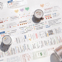 Handbill Duct Tape Girl Cartoon Cute Salt Ensemble Literal Control Transparent Pet text English sticker collage foggy face