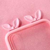 Cute semi-three-dimensional bow playful rabbit ears diy handmade jewelry resin accessories children hairclip material