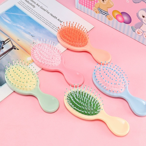 Маленькая подушка безопасности, массажер, портативная милая кремовая расческа для путешествий для школьников, «сделай сам»