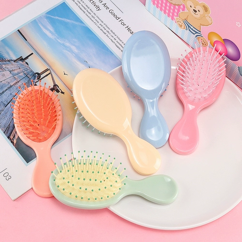 Маленькая подушка безопасности, массажер, портативная милая кремовая расческа для путешествий для школьников, «сделай сам»