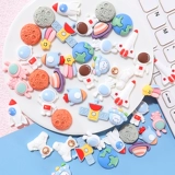 Мультяшный милый космонавт, космический корабль, креативная луна, кремовый чехол для телефона, заколка для волос, «сделай сам»