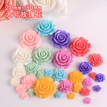 Large 20-30mm resin rose flower resin creative small accessories cream glue phone case diy material hairclip