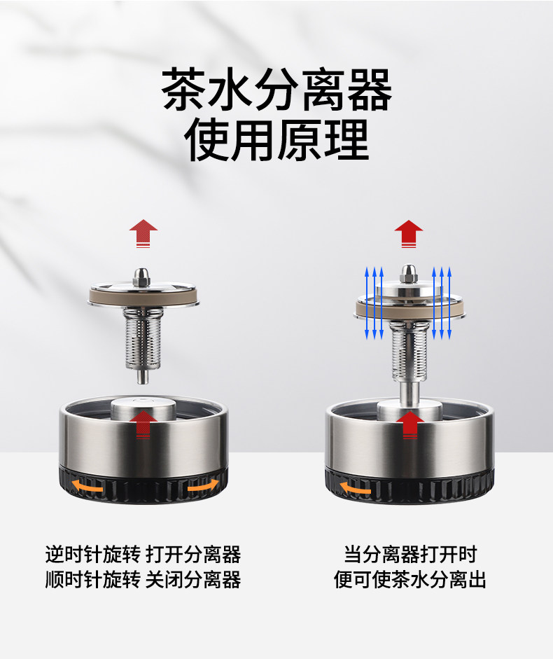 SHIMIZU清水旅行茶具茶水分离杯家用男士便携泡茶杯个人玻璃水杯详情5