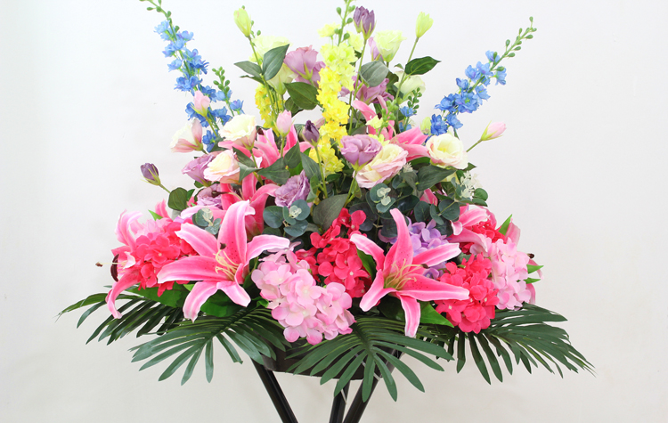 Khai trương giỏ hoa, đường hoa giả, mô phỏng, lễ khai trương, kinh doanh, khai trương hoa, trang trí cửa, hoạt động cửa hàng, cắm hoa - Hoa nhân tạo / Cây / Trái cây hoa hồng giả đẹp