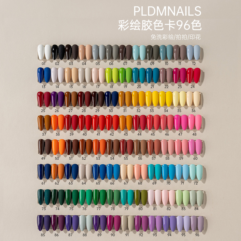 Plandmei 96-Color No-Wash Nail Art Gel, Anime Color Series, High Saturation Gradient Gel, Steel Plate Printing Gel Plandmei 96-Color No-Wash Nail Art Gel, Anime Color Series, High Saturation Gradient Gel, Steel Plate Printing Gel