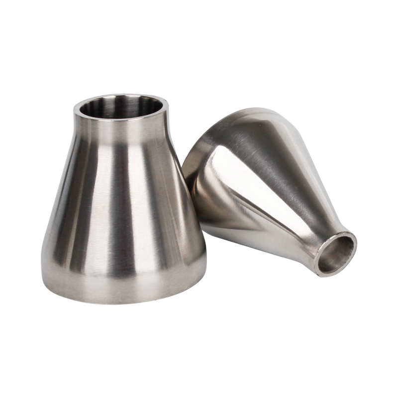 Sanitary 304 stainless steel variable diameter horn different diameter concentric size head welded mirror polished tube food funnel