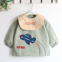 Air Captain Boy Boy Children Autumn and Winter Cotton Waterproof Coat Eating Clothes Anti-dressing Bib Removable