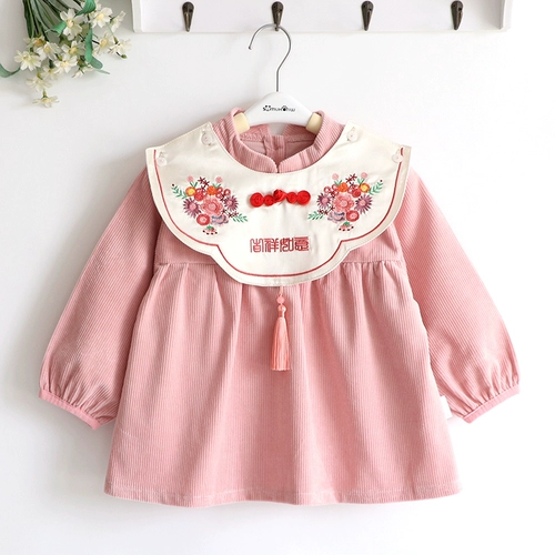 Детское праздничнное ханьфу, вельветовый чай улун Да Хун Пао, детский фартук