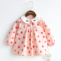 Sweetheart Strawberry New Spring Cute Children Baby Girls Girls Waterproof Coat Rice Pocket Baby Clothes