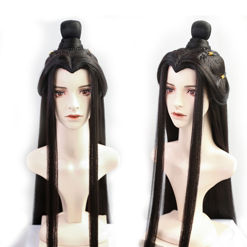 Chinese hanfu warrior prince swordsman cosplay wig for men Han costume, ancient costume, men wig and headgear