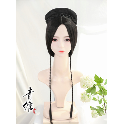 Chinese Hanfu wig princess empress fairy cosplay hair wig Ming Dynasty Hanfu cos wig, headgear classical dance wig of Han and Tang Dynasties