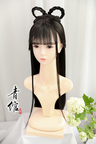 Chinese Hanfu wig princess fairy cosplay hair wig for girl wig ancient style ancient costume cos wig headgear