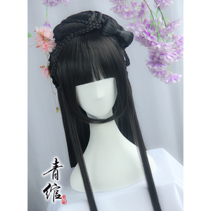 Chinese Hanfu wig princess fairy cosplay hair wig Han Costume Wig ancient fashion cos Wig Costume performance white light wig