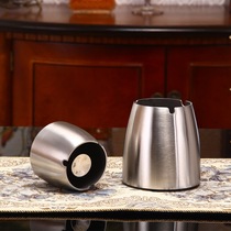 Creative stainless steel ashtray windproof ashtray smoke Cup mens birthday gift bar KTV laser
