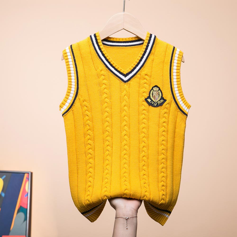 Men's and women's vests, boys' sweaters, children's knitted spring, autumn and winter vests, cotton pullover vests, boys' cotton bottoming