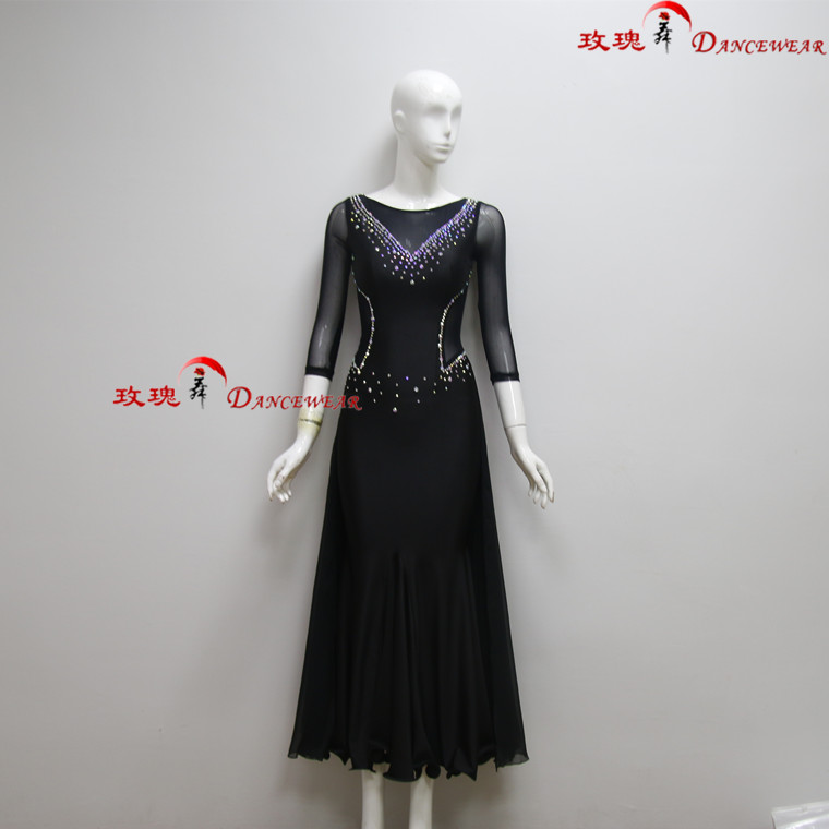 Rose Dance 99 Women's Style Adult New Morden Dance Dress Practice Dance Dress Performance Skirt Large Hem Skirt Square Dance Dress Custom