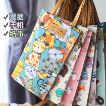 Korean customized fresh and cute handbag mobile phone bag portable pen bag ticket bag mask storage bag