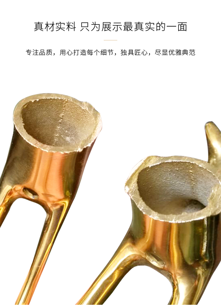 Đồ trang trí hươu bằng đồng kiểu Bắc Âu phòng phụ kiện nhà phụ kiện phòng khách kiểu Mỹ hiên TV tủ rượu trang trí tủ rượu châu Âu decor phòng khách