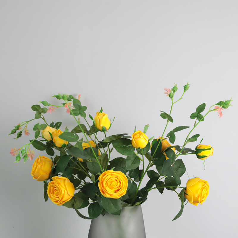 Single Branches Rose Peony Emulation Flower Bouquet Pendulum Pieces Living Room Table Fake Flowers Silk Flowers Furnishing Home Decoration Products Creativity