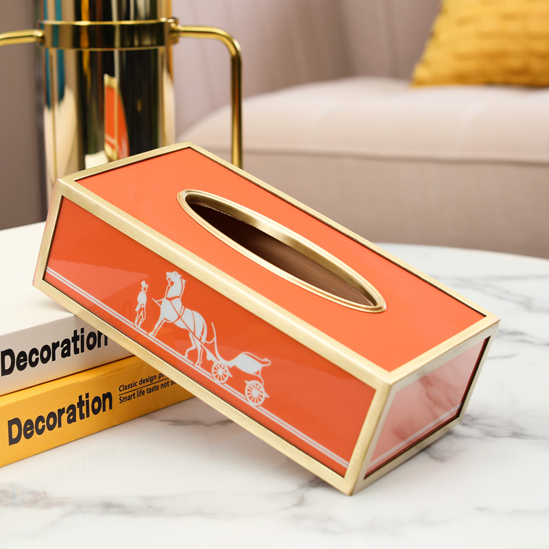 Modern minimalist light extravaganza Decorative Items Toilet Paper Box Creative Living Room Office Table American Home Tissue Box