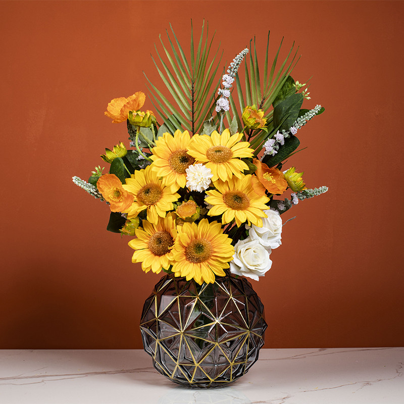 Modern Simple Light Luxury Home Decoration Vase Simulation Flower Floral Set Restaurant Living Room Decoration Bouquet