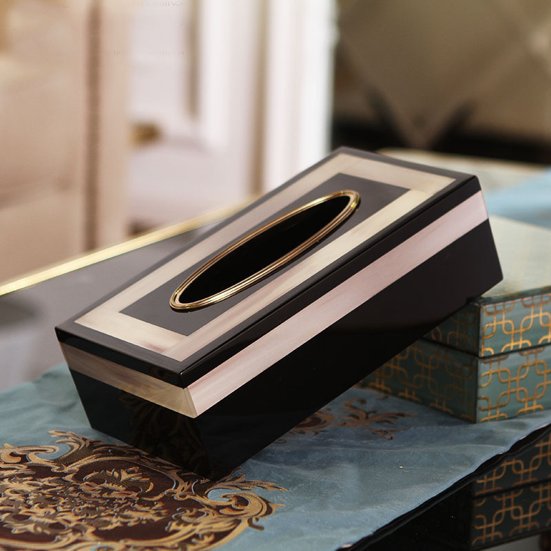 Modern Light Lavish Piano Baking Varnish Decoration Containing Paper Towel Box Upscale American Living-room Dining Room With Toilet Paper Box Hem