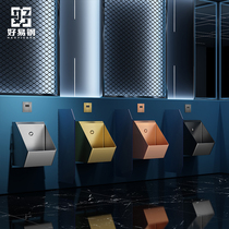 Gold stainless steel urinal hotel wall mounted sensor urinal bar black mens urinal urinal