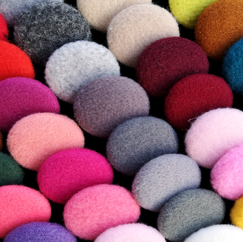 Rose Red Cashmere Closed Sweater Woman Coffee Round Button Coffee Light Pink Gray Cover Clothes