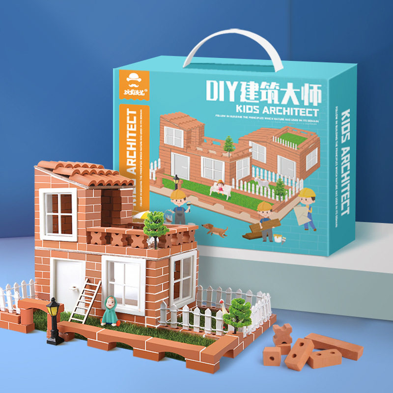 Upgrading the cover house Sculptor Toy Park Small Clay Waspenter Mini Three-dimensional Simulation Building House Brick-and-mortar Building