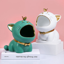 Wealth cat cute key storage ornaments home living room entrance door porch decoration small furnishings housewarming gifts