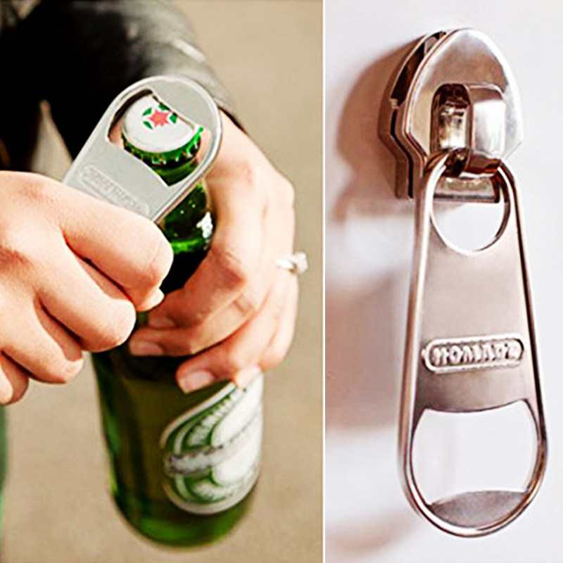 Creative Metal Laced Beer Bottle Opener Stainless Steel with Magnetic Bottle Opener Freezer Sticker Home Wine Bottle Cap Opener