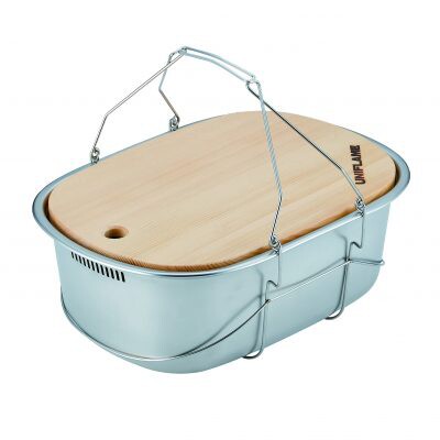 UNIFLAME Field Sink Stainless Steel outdoor washing basket camping dishwashing basket can be heated 660416