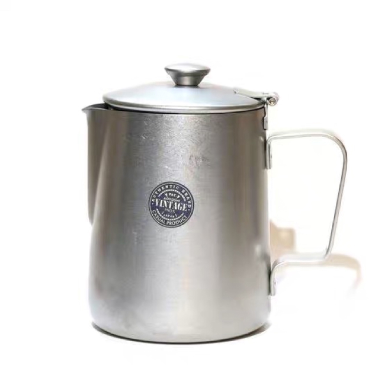 Aoyoshi Vintage Cafe Pot Qingfang Made Vintage Stainless Steel Outdoor Coffee Pot Camping-Taobao