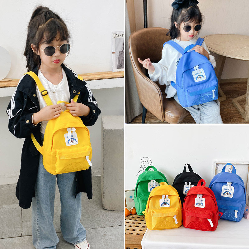 Kindergarten 3 year old small baby bag Leisure Light elementary school children with double shoulder bag Children and boys and boys with a wave of shoulder bag