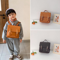 Child Packs Students Fashion Retro Public Briefcase New Ocean Gas Appropriation Texture Double Shoulder Bag Boy Handsome Backpack