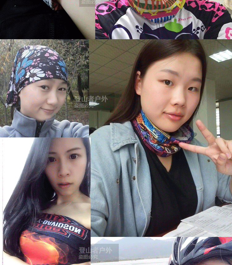 Ngụy trang Khăn trùm đầu ngoài trời Liền mạch đa dạng Magic Turban Bib Cưỡi cổ Che mặt nạ Mũ chắn gió - Kerchief / Earflap khăn ống thể thao