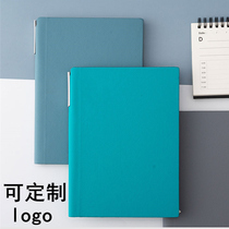 A5 Notebook custom logo business meeting notepad custom-made inner page cover loose page B5 soft leather surface can insert pen
