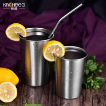 Nordic industrial wind metal cup 304 stainless steel beer cold drink cup coffee cup juice cup single layer water Cup