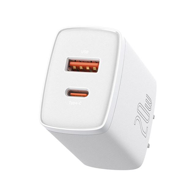 ຫົວສາກ Baseus 20w dual-port charger ເຫມາະກັບ Apple 15 mobile phone typec multi-port PD fast charge usbc charger plug 5v2a ແທ້ 14pro data cable set Android ipad flash charge