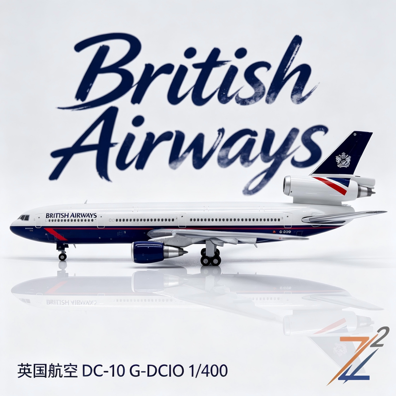 Z2 Model British Airways Dc-10 G-Dcio Jc Model Aircraft Alloy Finished Model 1/400