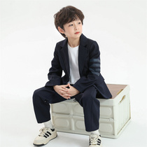 British next kiss boys suit spring and autumn 2024 new Korean style sleeve striped suit fashion dress