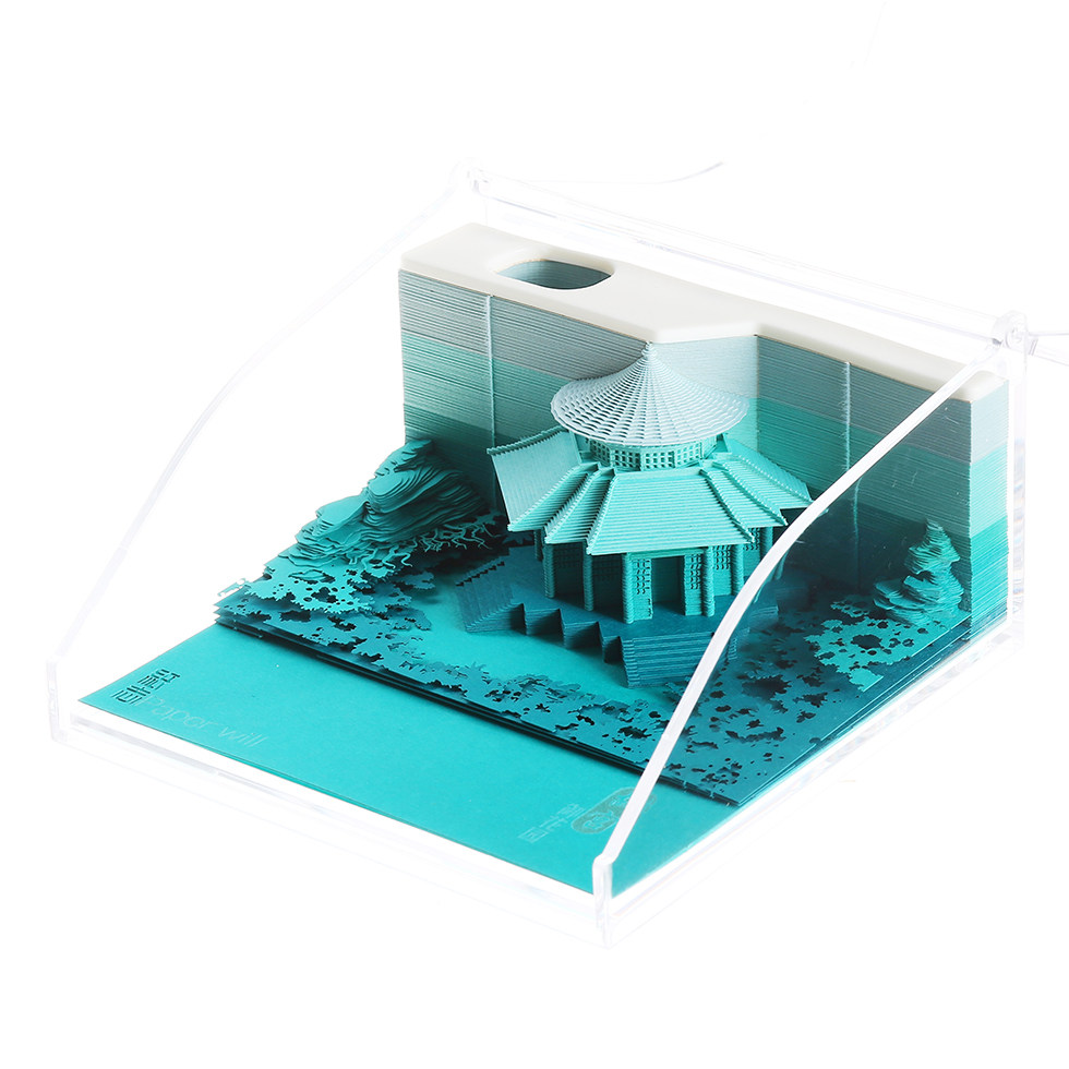 Japan Clean Water Monastery Convenience Post stereo building Forbidden City Palace Garden Tiantan Model Ancient Wind 3D Arch Pavilion Chengdu Attractions Wide Narrow Alley Xi'an Zhonglou Solid Model A large club site Internet Red Convenience Sticker